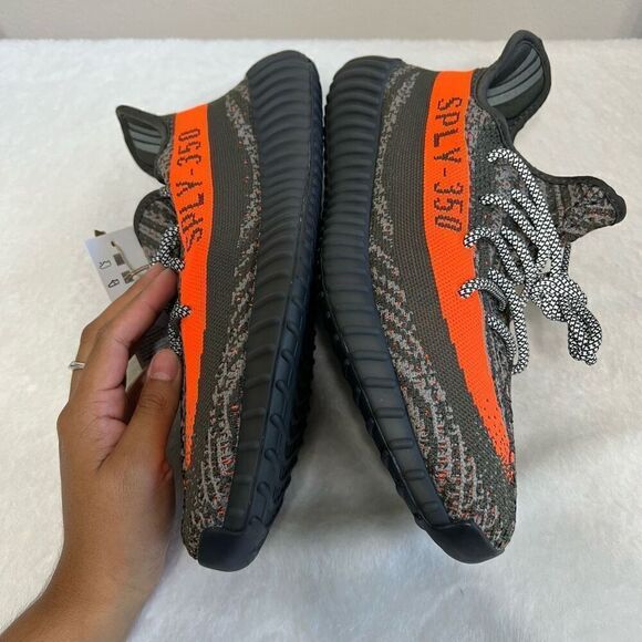 Yeezy Boost 350 V2 Carbel Stegrey/Solred NEW IN BOX 9 Mens main image 6